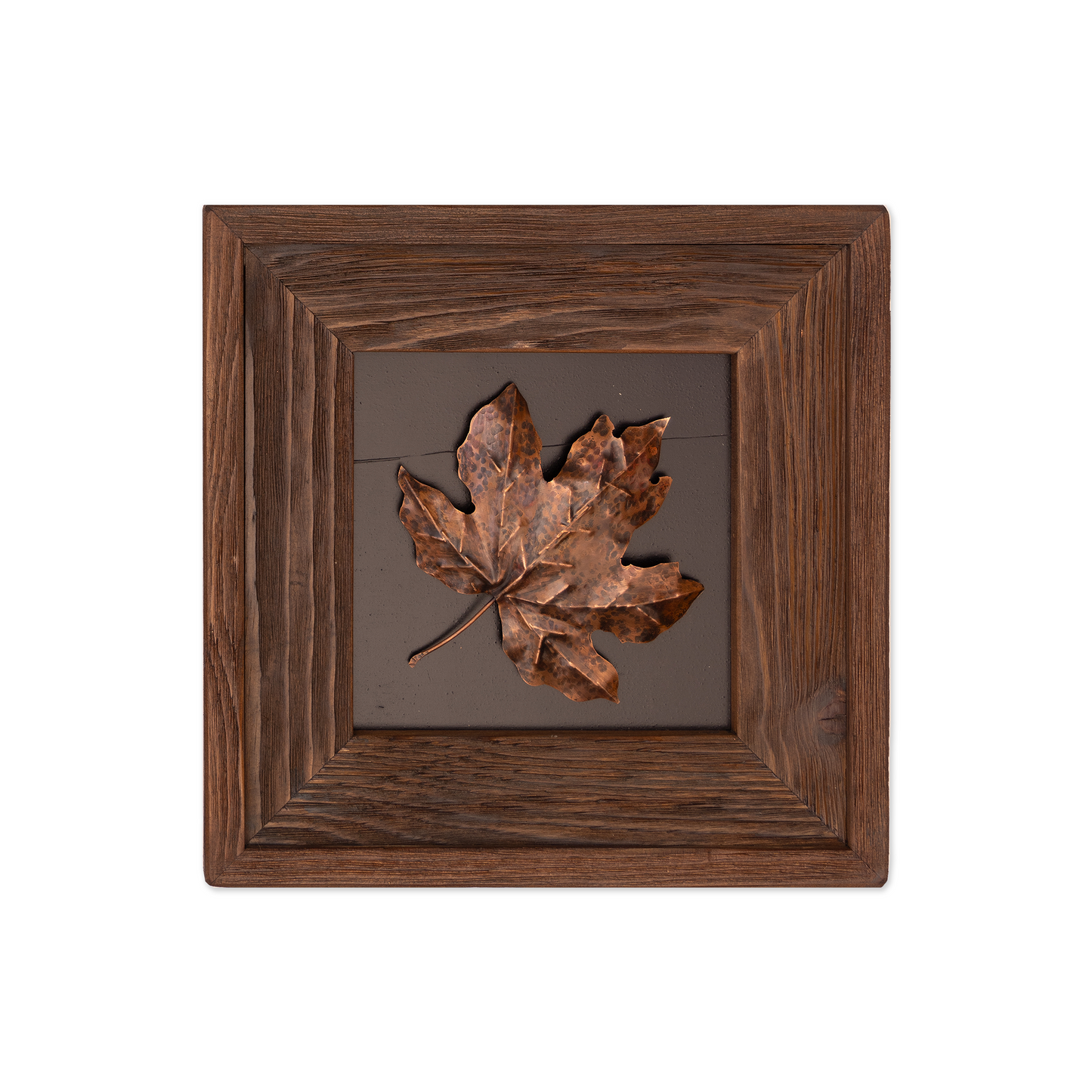 Reclaimed Frame with Copper Leaf Sculpture