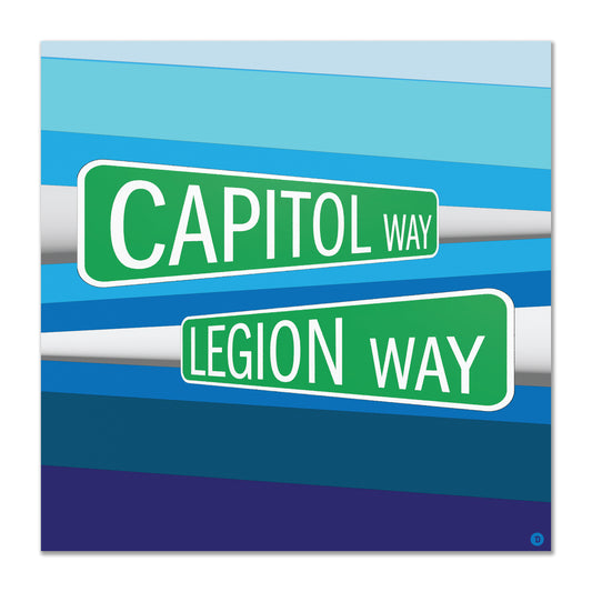 Captiol and Legion Way Sticker