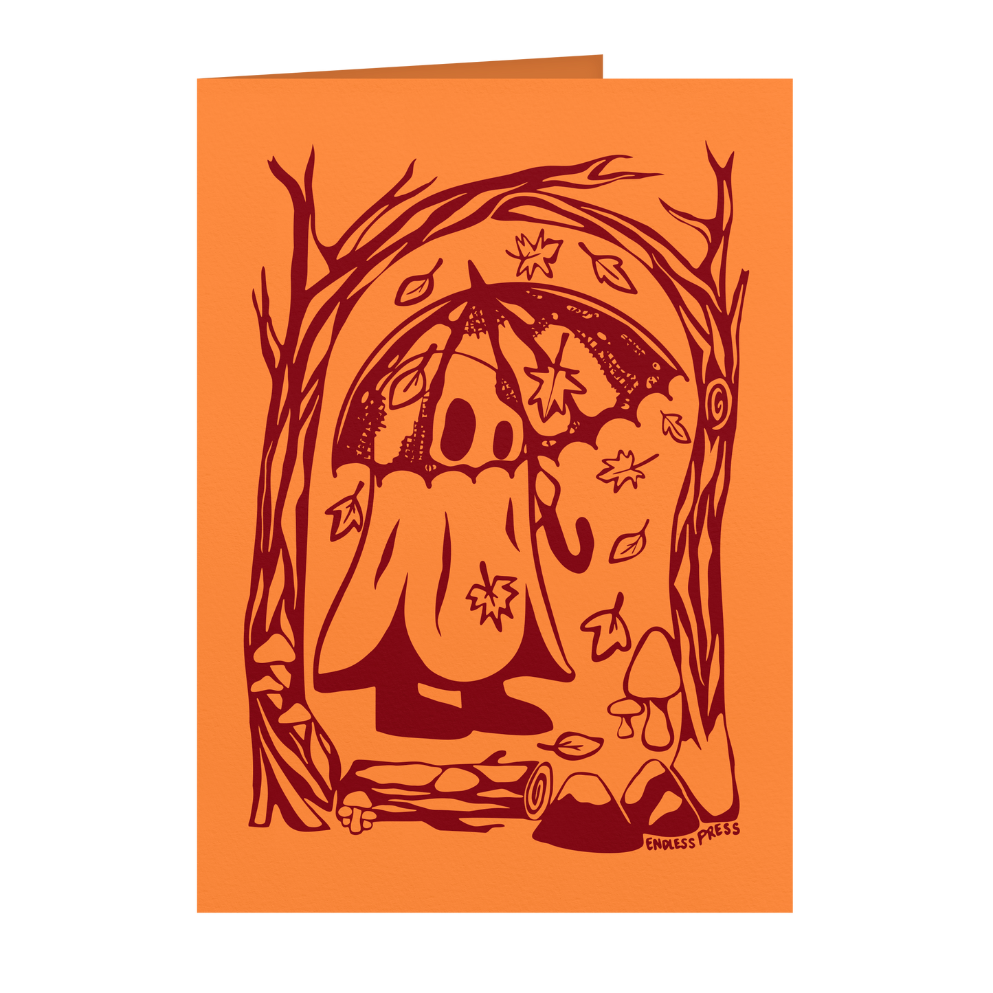 Umbrella Ghost Greeting Card