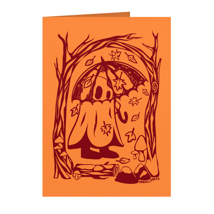Umbrella Ghost Greeting Card
