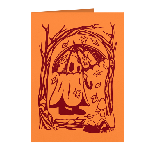 Umbrella Ghost Greeting Card