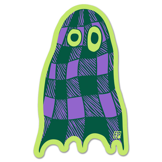 Flannel Ghost Sticker