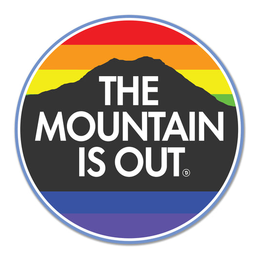 The Mountain Is Out Sticker